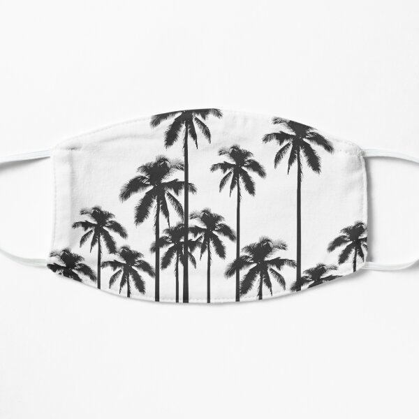Black and White Exotic Tropical Palm Trees Mask