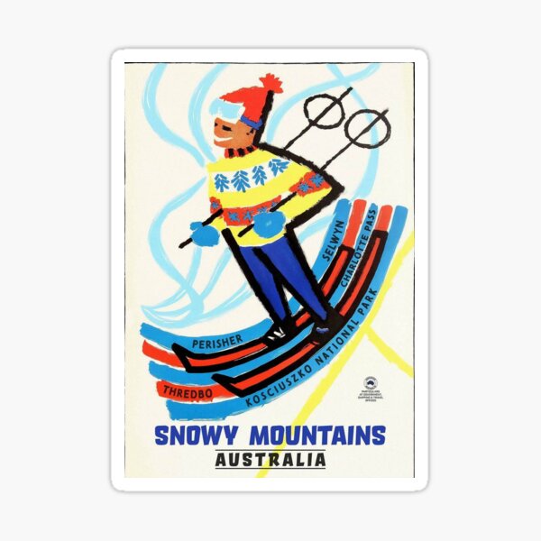 Item preview, Ski Snowy Mountains Australia designed and sold by heymate.