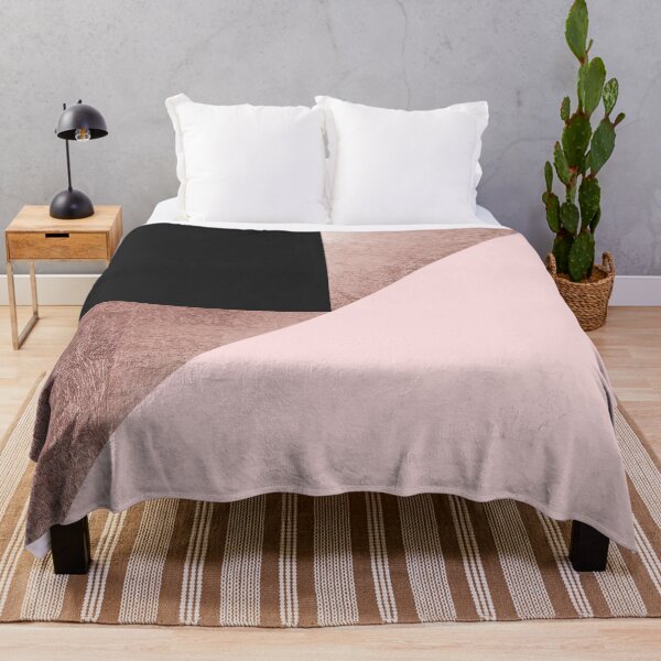 Aperçu de l'œuvre Moderne Or Rose Noir Blush Rose Géométrique créée et vendue par Blkstrawberry.