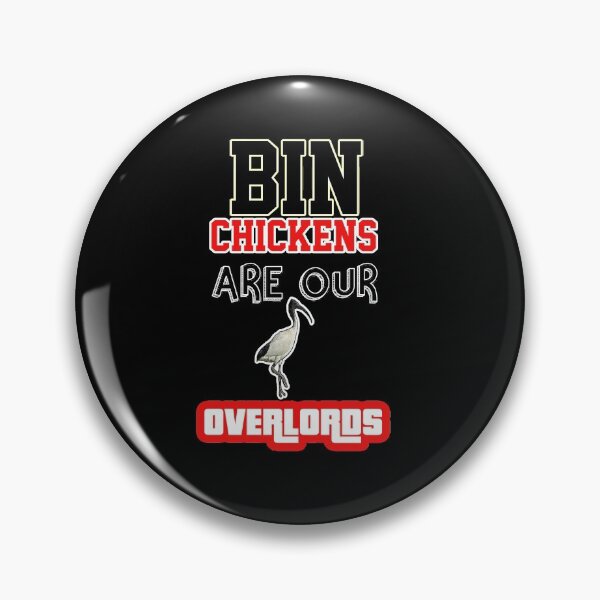 Item preview, BIN CHICKENS ARE OUR OVERLORDS -  THE WHITE IBIS IS THE SYDNEY BIN CHICKEN , ELECTRIC PURPLE AND BLACK designed and sold by Iskybibblle.