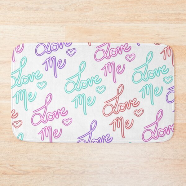Item preview, Neon Pink Teal Red Glowing Love Me Typography designed and sold by Blkstrawberry.