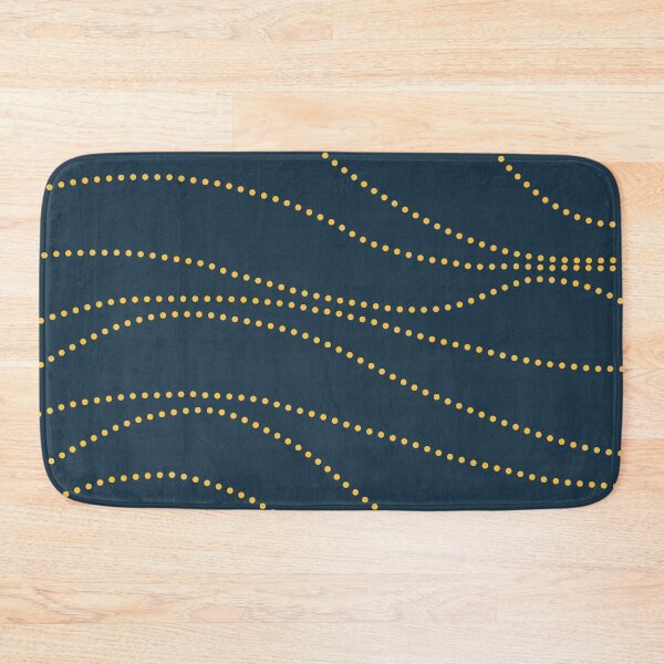Item preview, Sun Trails Modern Minimalist Pattern in Mustard Yellow and Navy Blue designed and sold by kierkegaard.