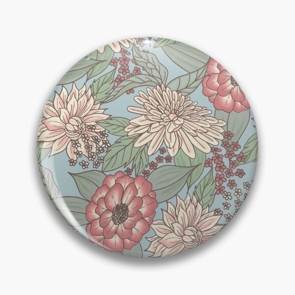 Item preview, Vintage Pink Ivory Cream Hand Drawn Flowers designed and sold by Blkstrawberry.