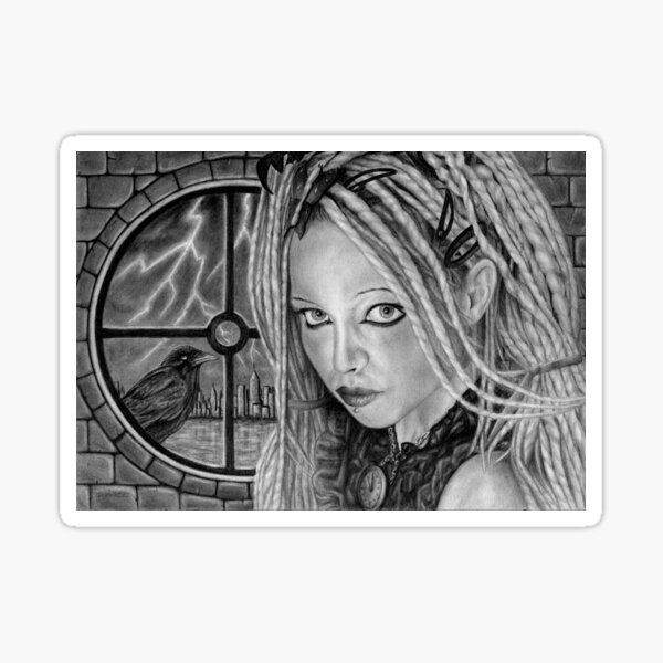 Stormbringer: Original drawing by Dean Sidwell Sticker