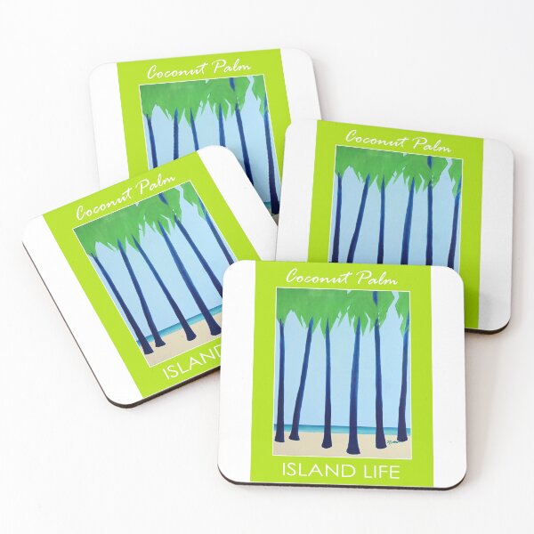 Item preview, Island Life Coconut Palm w/key lime border designed and sold by Motorzooi.