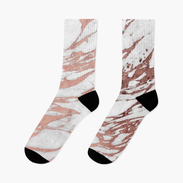 Item preview, Rose Gold Faux Foil and White Marble Pattern designed and sold by Blkstrawberry.