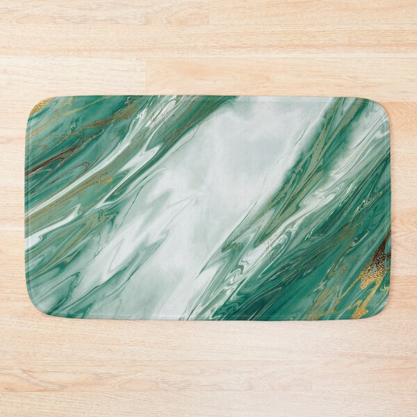 Item preview, Emerald Jade Green Gold Accented Painted Marble designed and sold by Blkstrawberry.