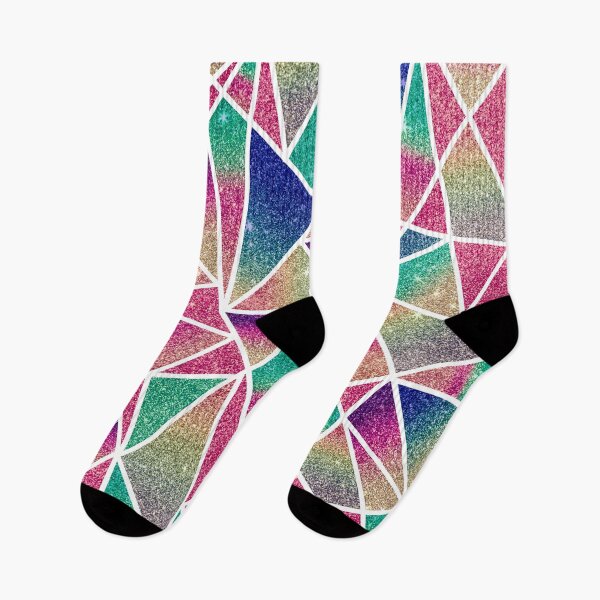 Item preview, Multicolored Glitter Gradient Geometric Triangles designed and sold by Blkstrawberry.