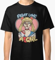 Sailor Moon- Fight Like a Girl Classic T-Shirt