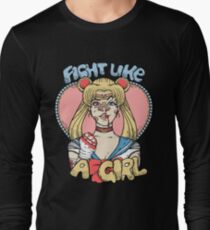Sailor Moon- Fight Like a Girl Long Sleeve T-Shirt