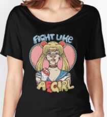 Sailor Moon- Fight Like a Girl Women's Relaxed Fit T-Shirt