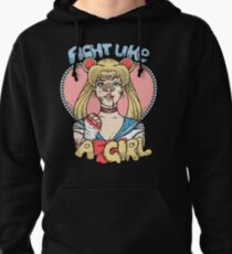 Sailor Moon- Fight Like a Girl Pullover Hoodie