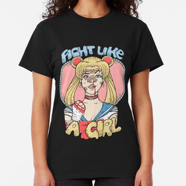 Sailor Moon- Fight Like a Girl Classic T-Shirt