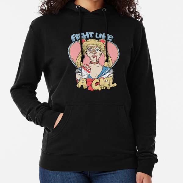 Sailor Moon- Fight Like a Girl Lightweight Hoodie