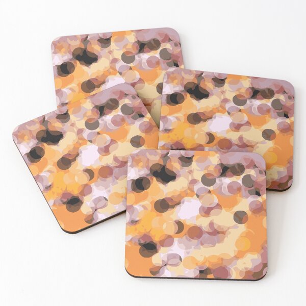 Item preview, orange brown and black circle abstract designed and sold by Mrvell.
