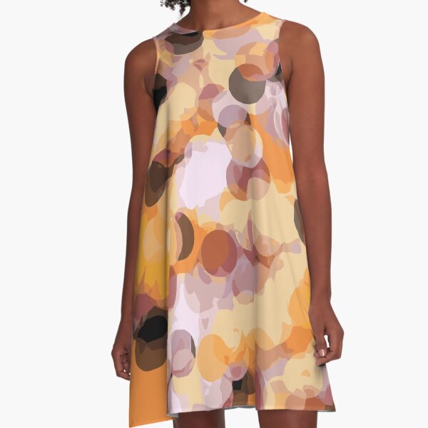 Item preview, orange brown and black circle abstract designed and sold by Mrvell.