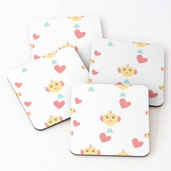 Item preview, cute  bird with pink heart   seamless pattern  designed and sold by Pongbun Sangkaew.