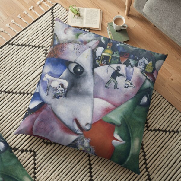 Marc Chagall - I and the Village Floor Pillow