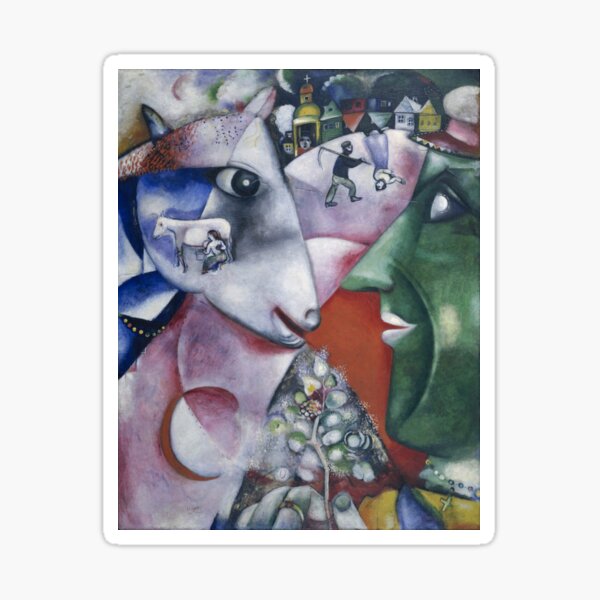 Marc Chagall - Moi et le village Sticker