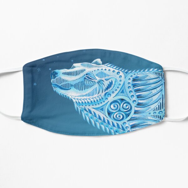 Polar Bear Totem Flat Mask