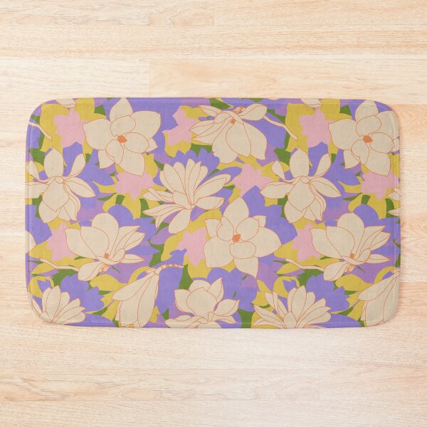 Item preview, Magnolia floral seamless pattern lilac green yellow light pink designed and sold by Yulia Chepurova.