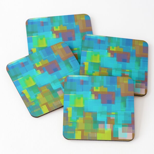 Item preview, blue brown and yellow square pattern  designed and sold by Mrvell.