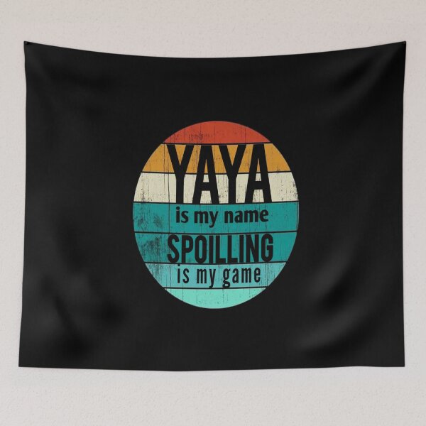 Item preview, Yaya Is My Name spoiling is my game : Funny Yaya Shirt Gifts for Yaya Grandmother Best Gift Idea for Yaya Birthday Christmas Mothers Day Present vintage idea design designed and sold by Chamssou.