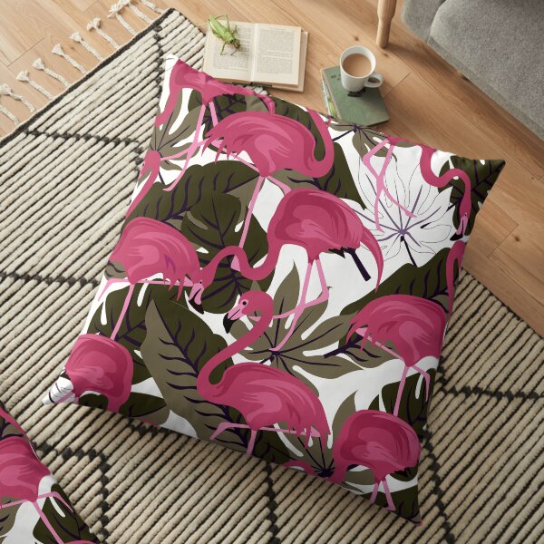 Tropical Flamingo Floor Pillow