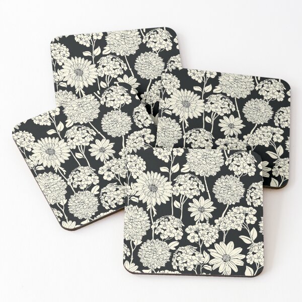 Item preview, Modernist Black and White Floral designed and sold by Makanahele.