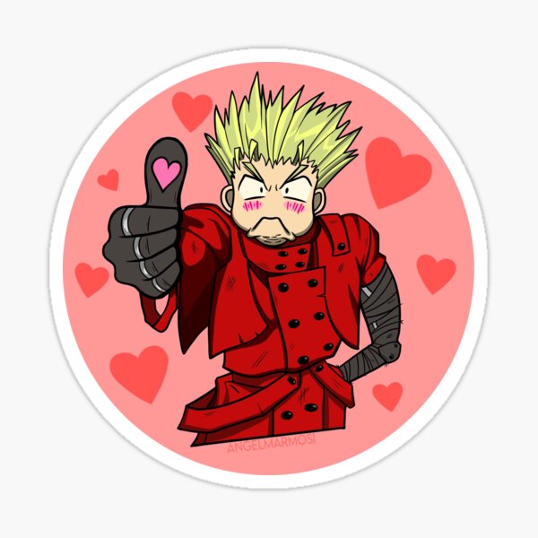 Vash Loves It Glossy Sticker