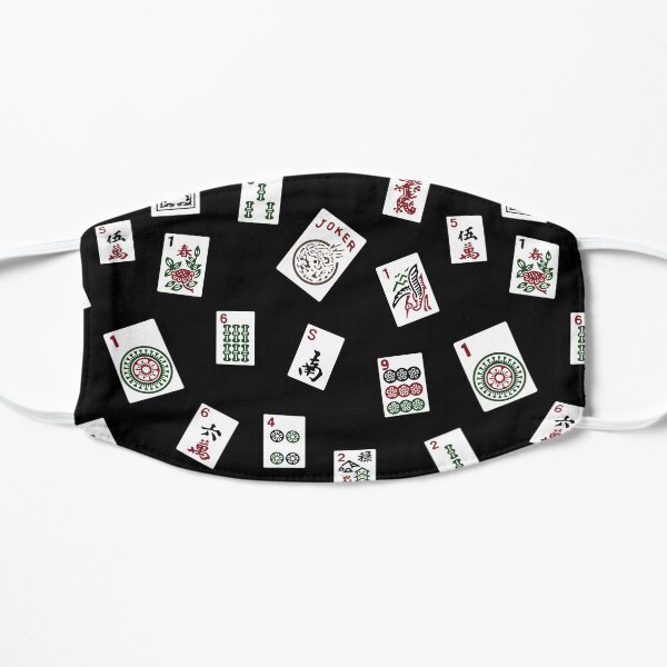 Black Mahjong Flat Mask
