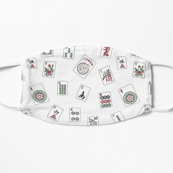 White Mahjong Flat Mask