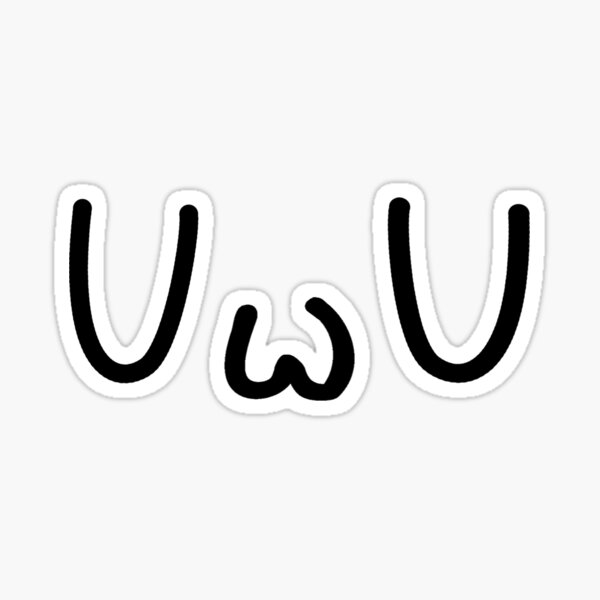 Uwu Anime Face Stickers Redbubble - roblox owo face