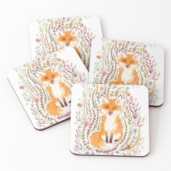 Item preview, Fox and Flowers II designed and sold by Leslie Evans.