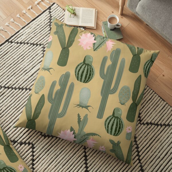 Botanical Cactus Floor Pillow