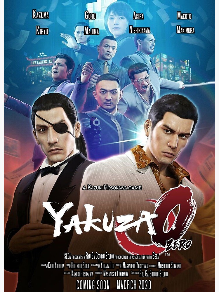 Yakuza 0 Movie Poster Art Board Print By Pfcpatrickc Redbubble