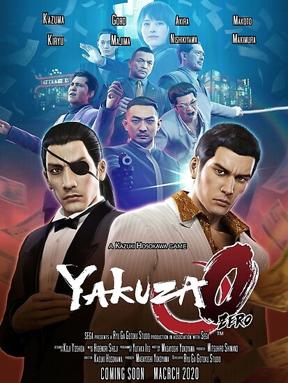 Yakuza 0 Movie Poster Poster By Pfcpatrickc Redbubble 9725