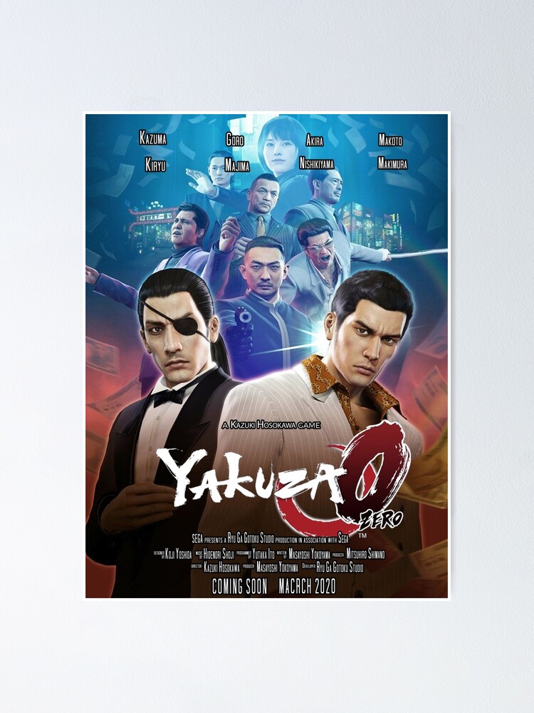 Yakuza 0 Movie Poster Poster By Pfcpatrickc Redbubble