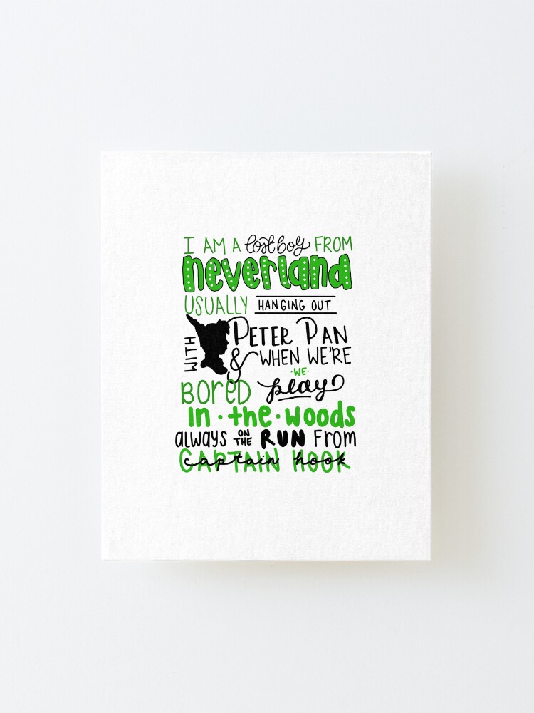 Lost Boy By Lyric Art Mounted Print By Kennysdrawings Redbubble lost boy by lyric art mounted print by kennysdrawings redbubble