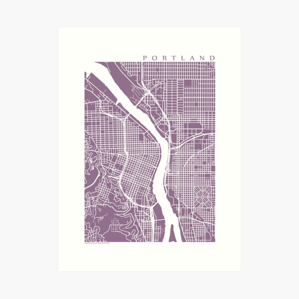 portland-oregon-map-art-art-print-for-sale-by-cartocreative-redbubble