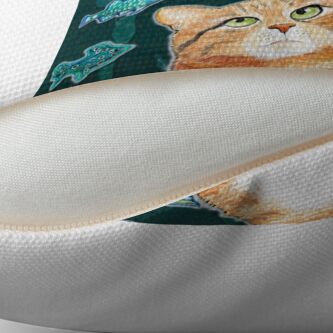 Alternate view of Dreamy cat Throw Pillow