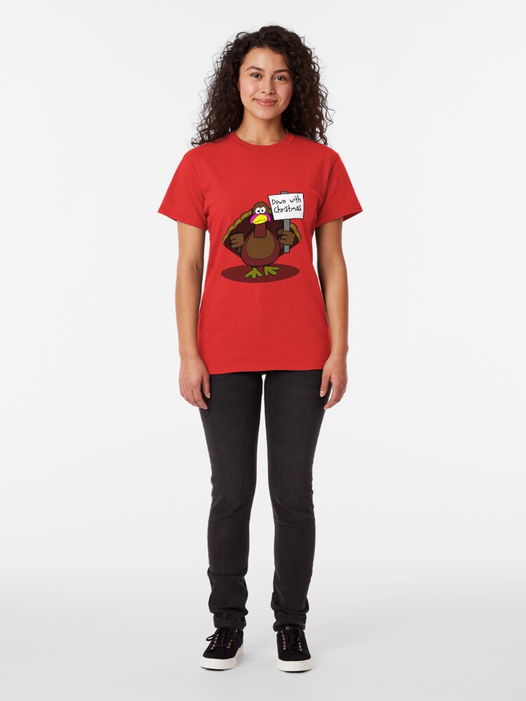 Alternate view of Down With Christmas Classic T-Shirt