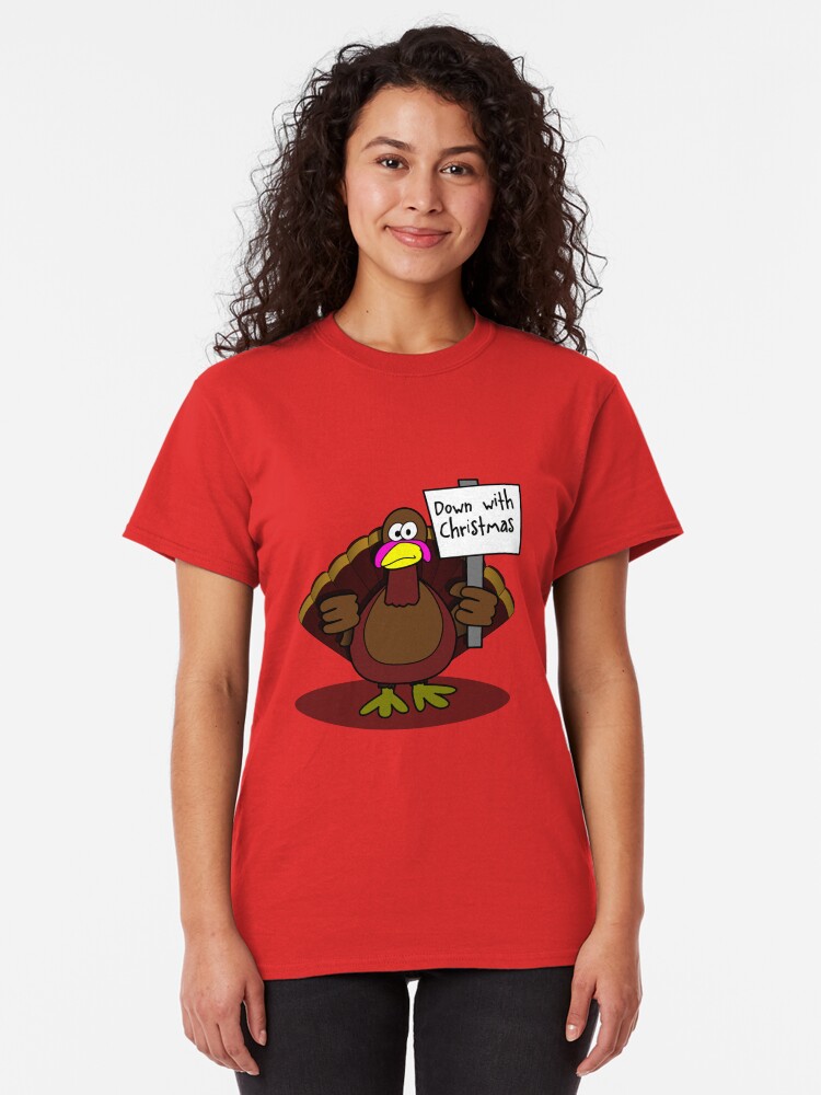 Alternate view of Down With Christmas Classic T-Shirt