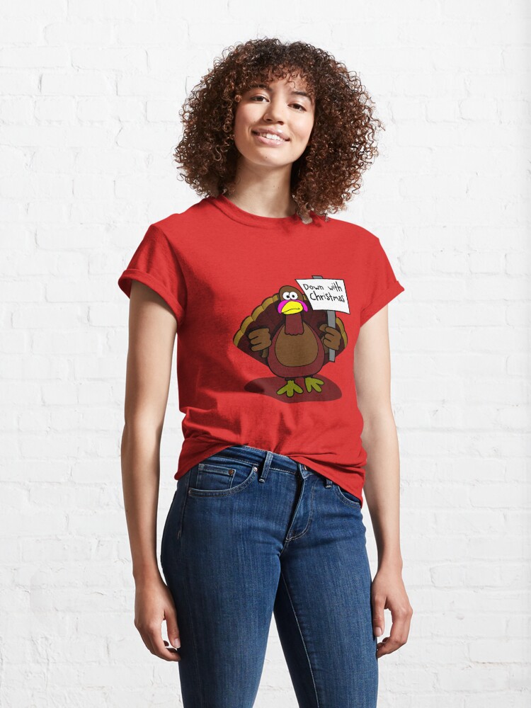 Alternate view of Down With Christmas Classic T-Shirt