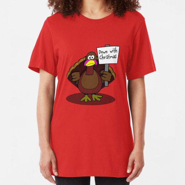 Down With Christmas Slim Fit T-Shirt