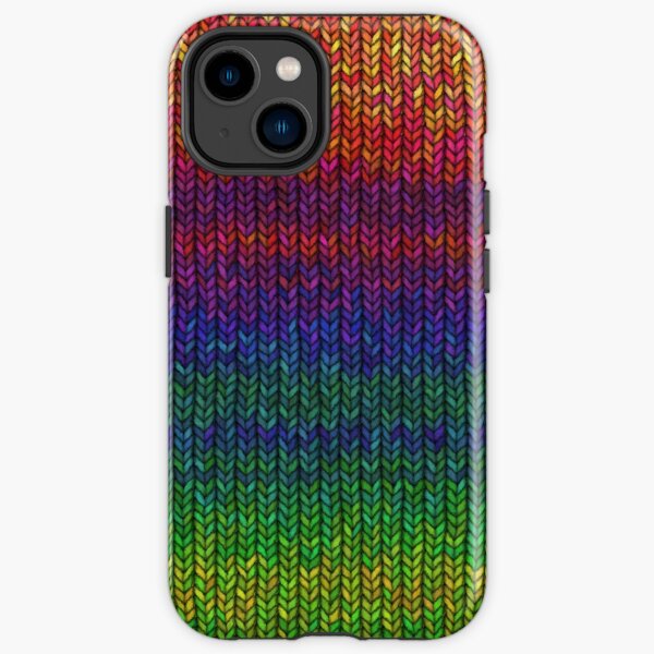 Rainbow Knit Photo iPhone Tough Case