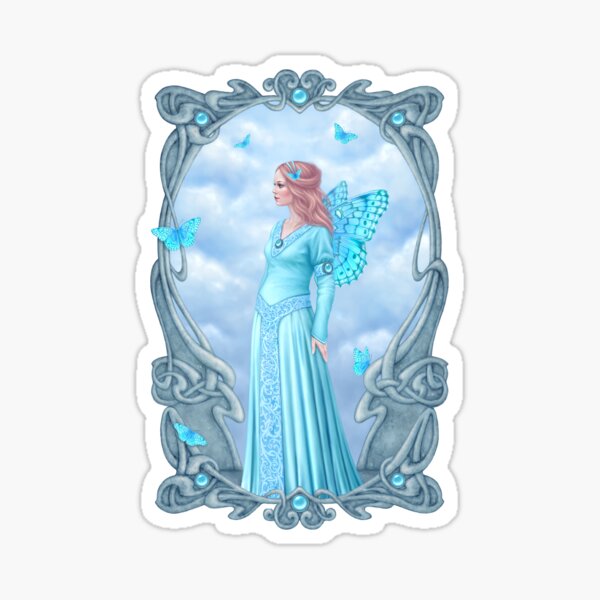Item preview, Aquamarine Birthstone Fairy designed and sold by silverstars.