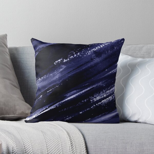 Purple Brush Throw Pillow