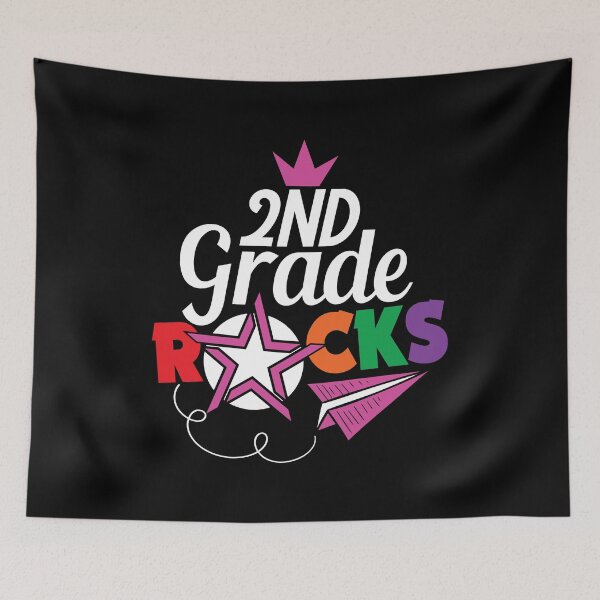 Item preview, 2nd Grade Rocks Funny Girls Elementary School Student designed and sold by Tee Kaboom!.