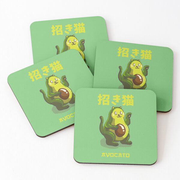 Item preview, Maneki Neko Avocato - Funny Combo Avocado Cat - Reusable Facemask, Washable Face Cover, Wall Art, T Shirt Design designed and sold by Any Color Designs.
